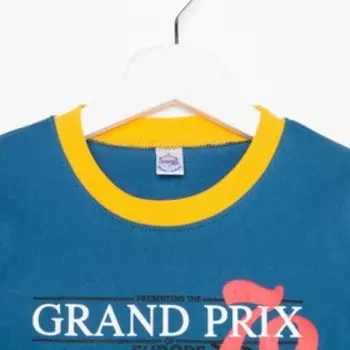 Комплект для мальчика (футболка/шорты), цвет джинсовый, рост 110