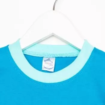 Комплект для мальчика (футболка/шорты), цвет темно-биюзовый, рост 104