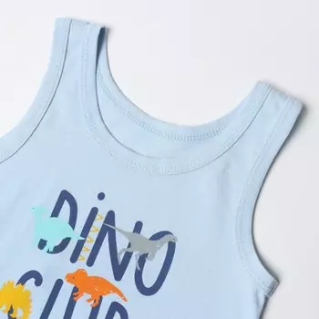 Комплект для мальчика (майка,трусы), цвет голубой, рост 128 см