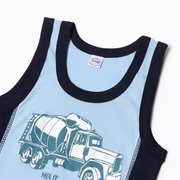 Комплект для мальчика (майка, трусы), цвет голубой, рост 128 см