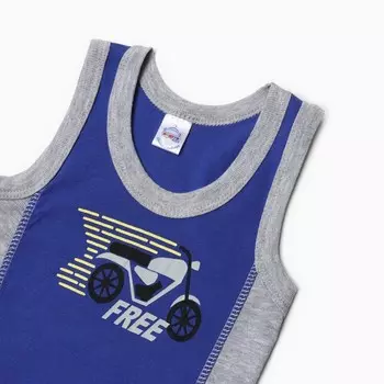 Комплект для мальчика (майка, трусы), цвет синий, рост 116 см