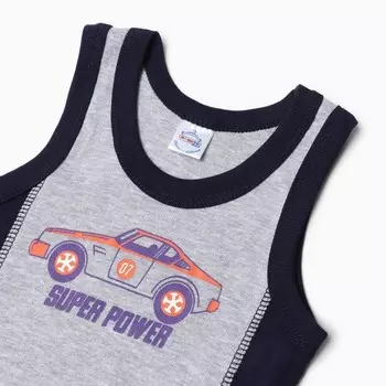 Комплект для мальчика (майка, трусы), цвет серый, рост 110 см