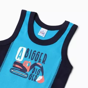 Комплект для мальчика (майка, трусы), цвет тёмно-синий, рост 104 см