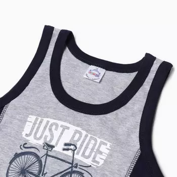 Комплект для мальчика (майка, трусы), цвет серый, рост 140 см