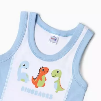 Комплект для мальчика (майка, трусы), цвет белый, рост 104 см