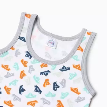 Комплект для мальчика (майка, трусы), цвет серый, рост 98 см