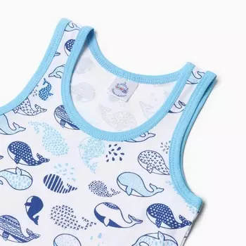 Комплект для мальчика (майка, трусы), цвет голубой, рост 98 см