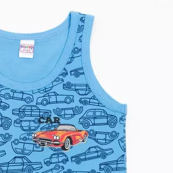 Комплект для мальчика (майка-трусы), цвет голубой, рост 104 см