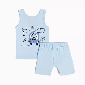 Комплект для мальчика (майка, трусы), цвет голубой/summer, рост 104 см