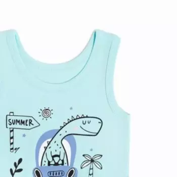 Комплект для мальчика (майка, трусы), цвет мятный/summer, рост 116 см