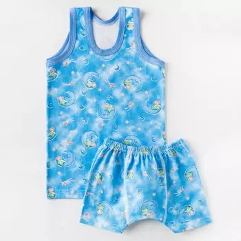 Комплект для мальчика / месяц, цвет голубой, рост 116