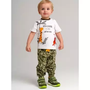 Комплект для мальчика PlayToday: футболка и брюки, рост 80 см