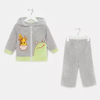 Комплект для мальчика, рост 86 см, цвет серый меланж