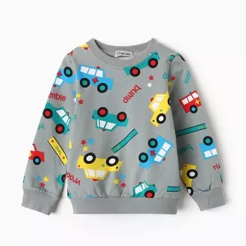 Комплект для мальчика (свитшот, брюки), цвет серый, рост 92 см