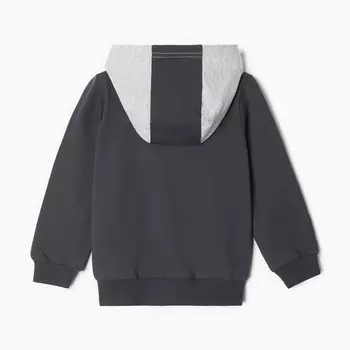 Комплект для мальчика (толстовка, брюки) , цвет графит, рост 104 см