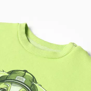 Комплект для мальчика (толстовка, брюки), НАЧЁС, цвет хаки/лайм, рост 86 см (52)