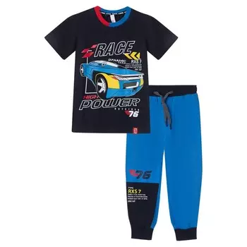 Комплект для мальчиков: футболка, брюки, рост 116 см