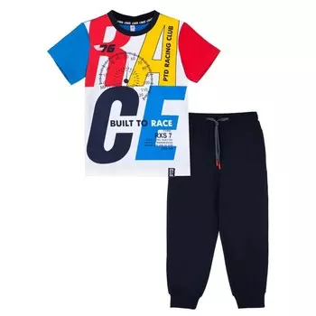 Комплект для мальчиков: футболка, брюки, рост 116 см