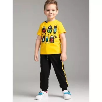 Комплект для мальчиков: футболка, брюки, рост 116 см