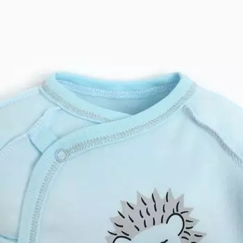 Комплект для новорожденных (3 предмета), цвет голубой/ёжик, рост 56 см