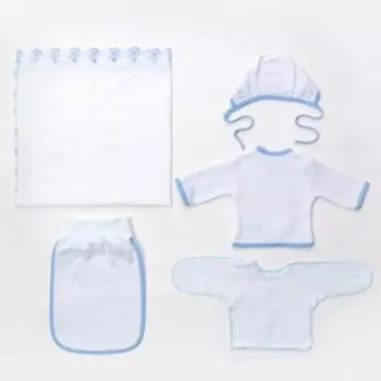 Комплект для новорождённого 5 предметов, цвет голубой, рост 56-62 см