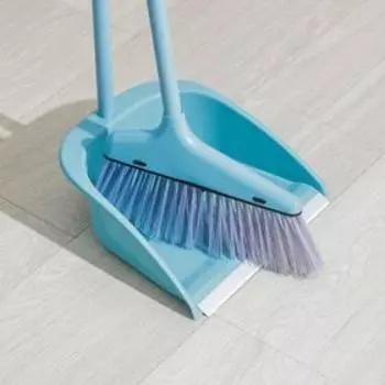 Щётка для пола Доляна, совок 2526 см, щётка 23 см, металлическая ручка 78 см, МИКС