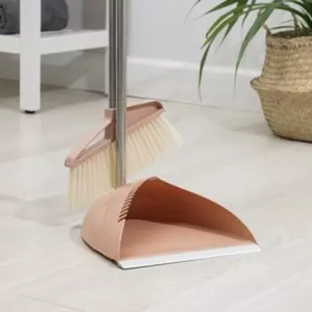 Щётка для пола Доляна: щётка 2388 см, совок 262673 см, бежевая