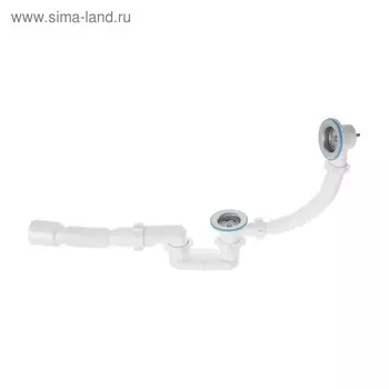 Сифон для ванны «АНИ Пласт» C6055, 1 1/2"x40 мм, плоский, с гофрой 4050 мм