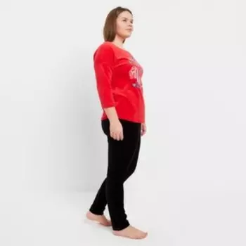 Комплект домашний (толстовка/брюки) женский Лекси коралловый, р-р 48