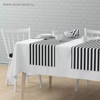 Комплект дорожек на стол «Кембридж», размер 40 х 150 см - 4 шт, мокрый асфальт