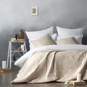 Комплект «Довер»: покрывало 230 х 250 см, наволочки 45 х 45 см - 2 шт, бежевый