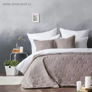 Комплект «Довер»: покрывало 230 х 250 см, наволочки 45 х 45 см - 2 шт, капучино