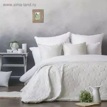 Комплект «Довер»: покрывало 230 х 250 см, наволочки 45 х 45 см - 2 шт, молочный