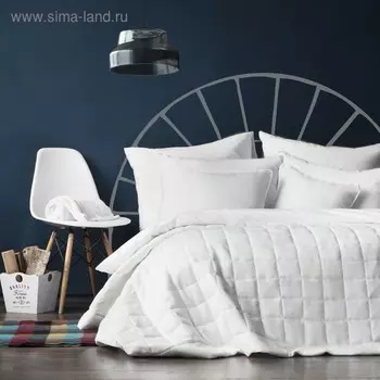 Комплект «Джерри»: покрывало 230 х 250 см, наволочка 45 х 45 см - 2 шт, цвет белый