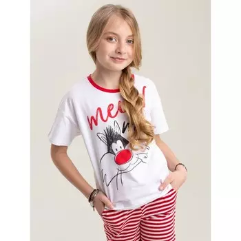 Комплект (футболка, брюки) для девочки, рост 164 см