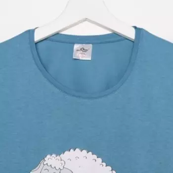 Комплект (футболка/брюки) женский, голубой, размер 46