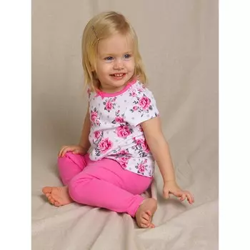 Комплект футболка и леггинсы для девочки, рост 74 см