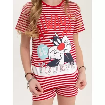 Комплект (футболка, шорты) для девочки, рост 128 см