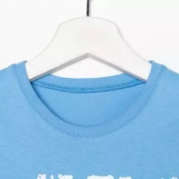 Комплект (футболка/шорты) для мальчика,, цвет синий/темно-серый, рост 110