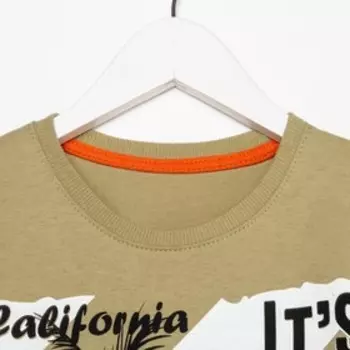 Комплект (футболка/шорты) для мальчика, цвет зелёный/чёрный, рост 104 см