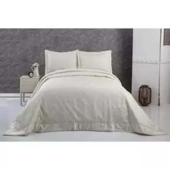 Комплект Gabel: покрывало 260 × 260 см, наволочки 50 × 70 см - 2 шт, экрю