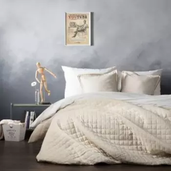 Комплект «Ибица»: покрывало 160 х 220 см, наволочка 40 х 40 см - 2 шт, цвет кремовый