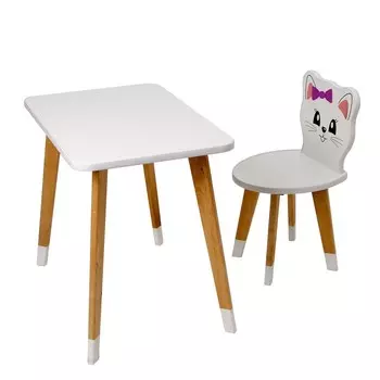 Комплект из детского стола и стула «Скандик Абвиль», Котик
