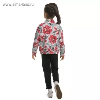 Комплект из куртки и брюк для девочек, рост 98 см, цвет серый