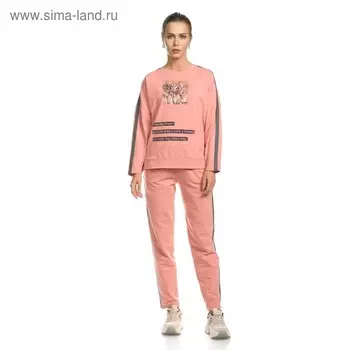 Комплект из толстовки и брюк женский, размер M, цвет персиковый