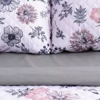 Комплект "Этель" Flora, покрывало 180х220 ±5 см и наволочки 50х70 - 2 шт, микрофибра