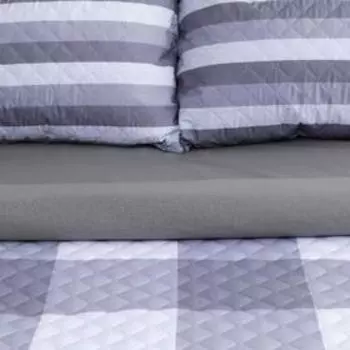 Комплект "Этель" Клетка, покрывало 230х210 ±5 см и наволочки 50х70 - 2 шт, микрофибра