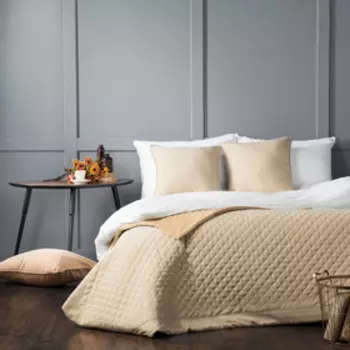 Комплект «Каспиан»: покрывало 230 х 250 см, наволочки 45 х 45 см - 2 шт, бежевый