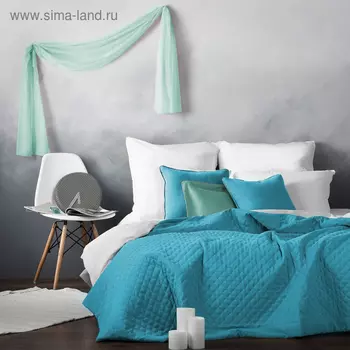 Комплект «Каспиан»: покрывало 230 х 250 см, наволочки 45 х 45 см - 2 шт, голубой