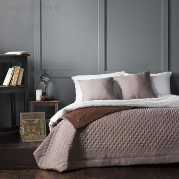 Комплект «Каспиан»: покрывало 230 х 250 см, наволочки 45 х 45 см - 2 шт, капучино